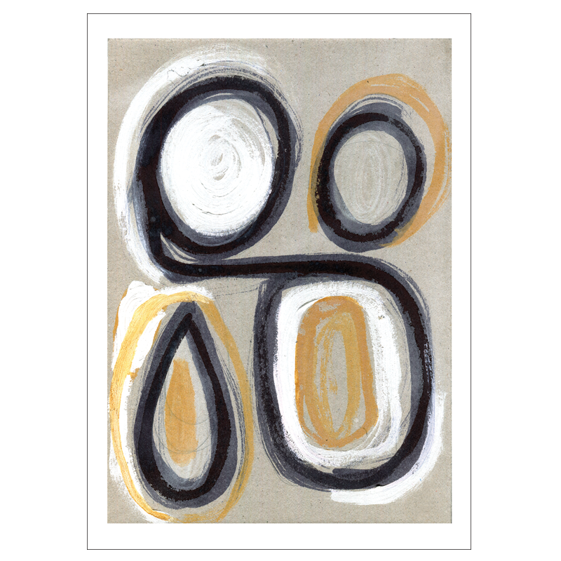 Limited Edition kunstplakat – Adam & Eve, abstrakt motiv af Mette Handberg