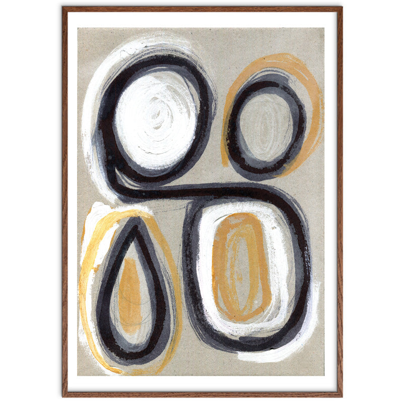 Adam & Eve i dark oak ramme – Limited Edition kunstplakat af Mette Handberg