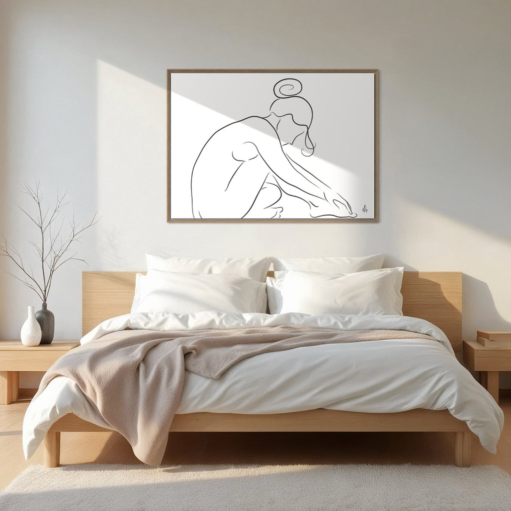 Balanced Silhouette kunstplakat i soveværelset