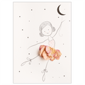 Ballerina Ella Rose kunstplakat af Mette Handberg