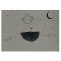 Ballerina Alba Rose kunstplakat med sort 