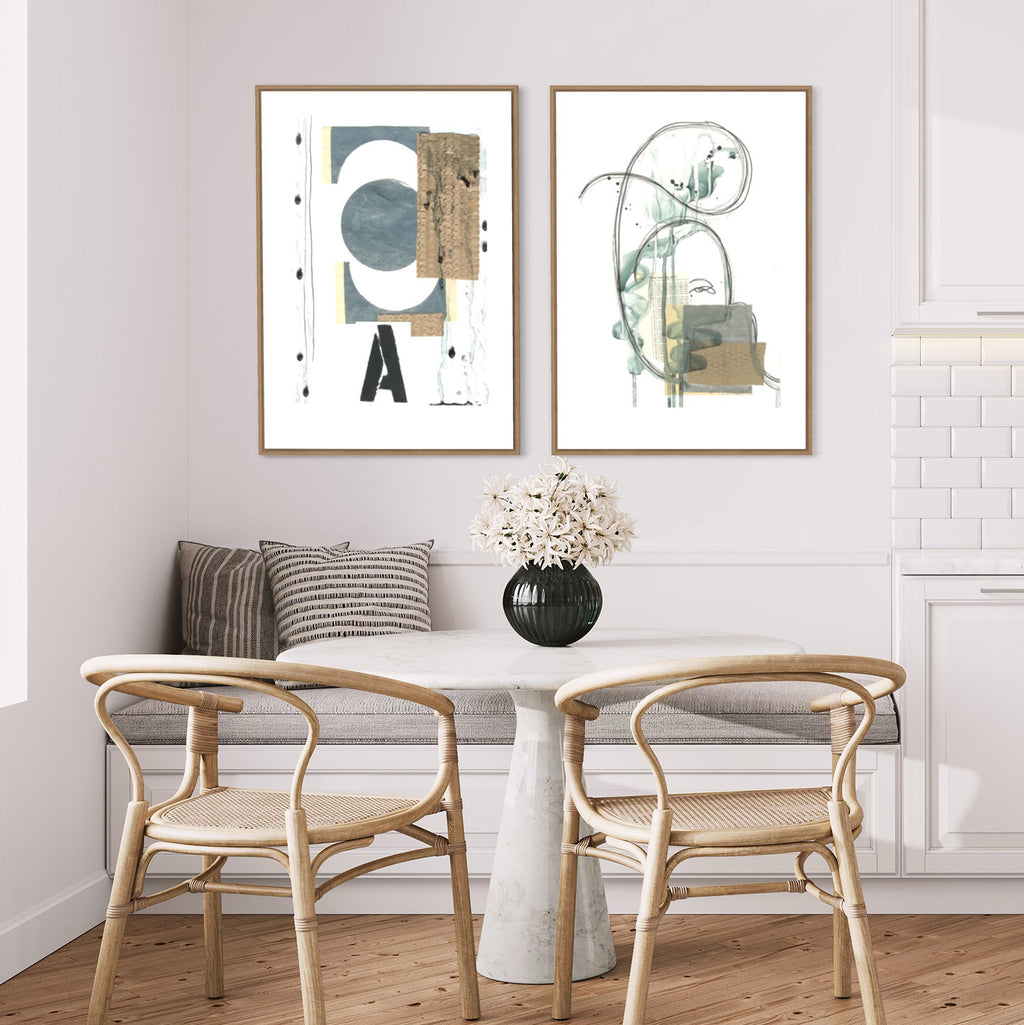  Blue Lady kunstplakat ved spisebordet