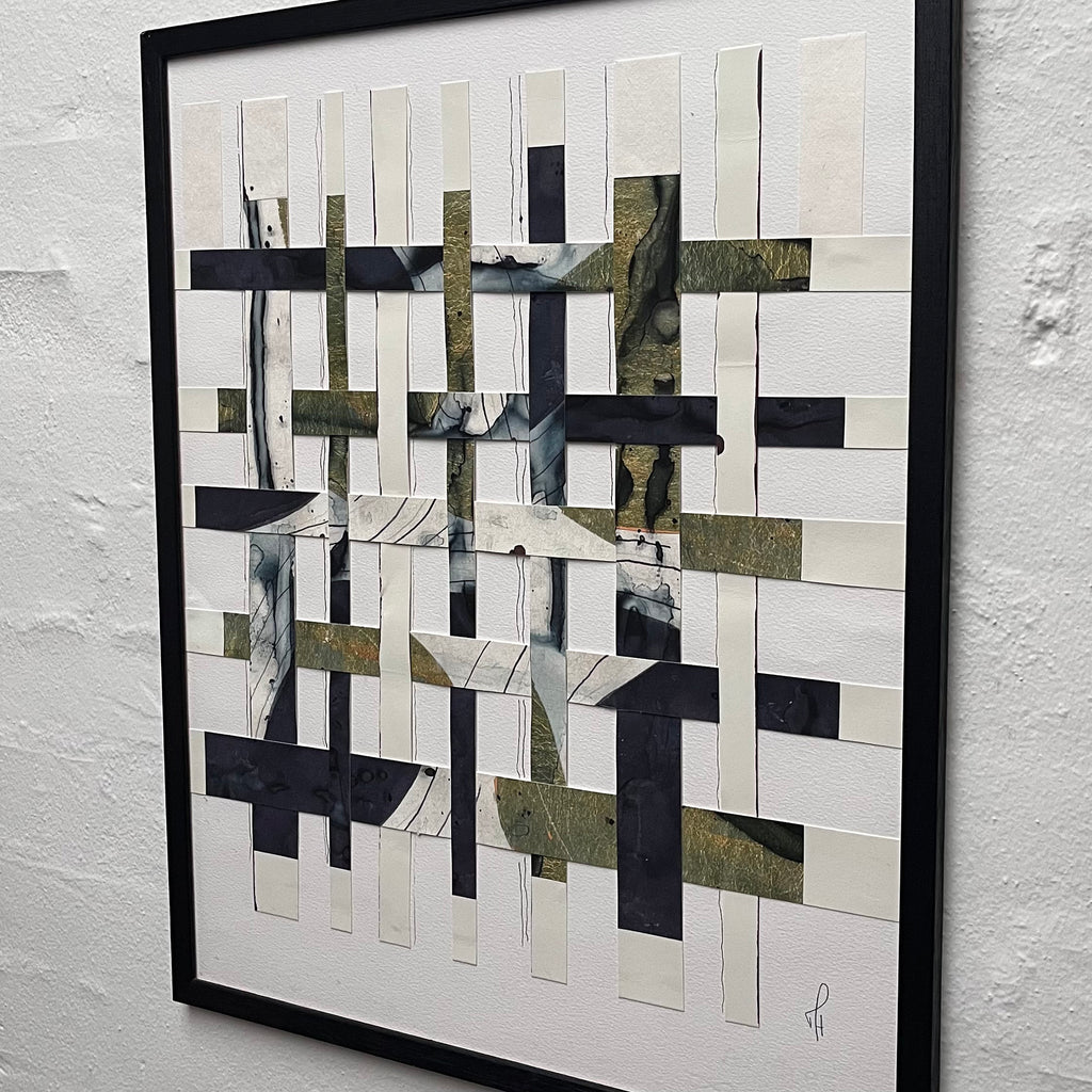 Braided Art – originalt maleri af Mette Handberg, abstrakt flettet mønster