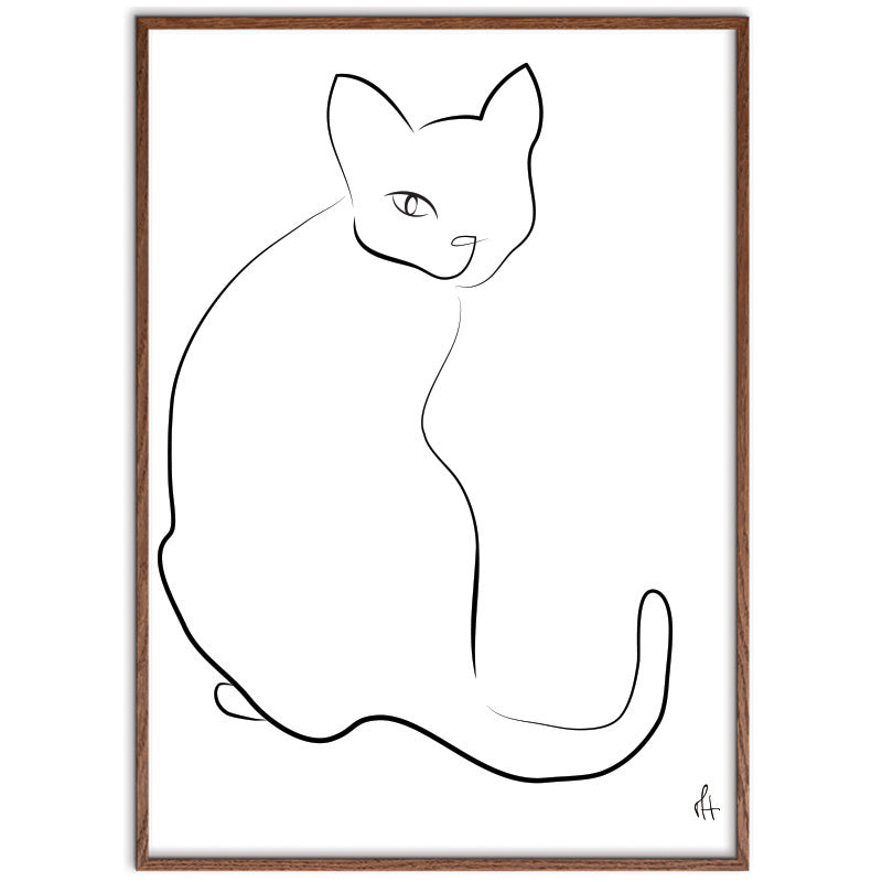Chat kunstplakat med dark oak ramme