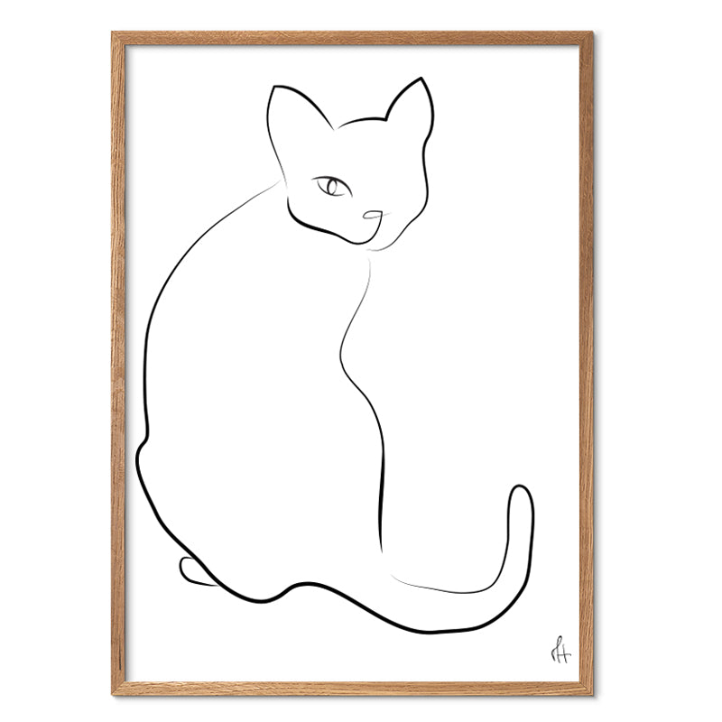 Chat kunstplakat med sort egeramme