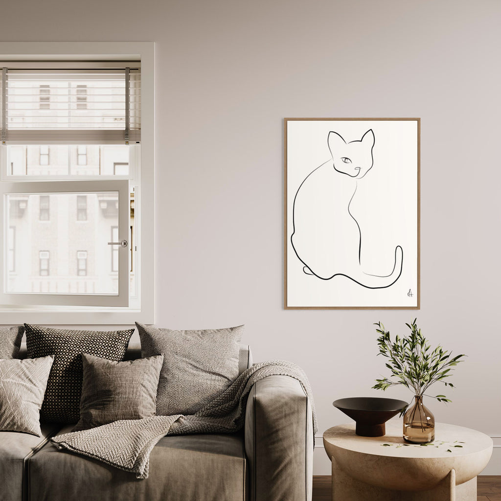 Chat kunstplakat i stuen