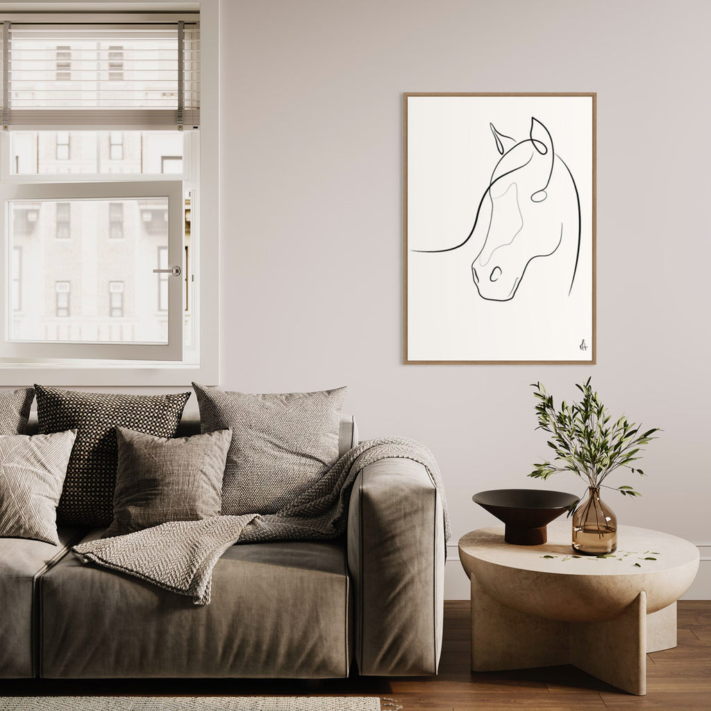 Cheval kunstplakat i stue  interiør