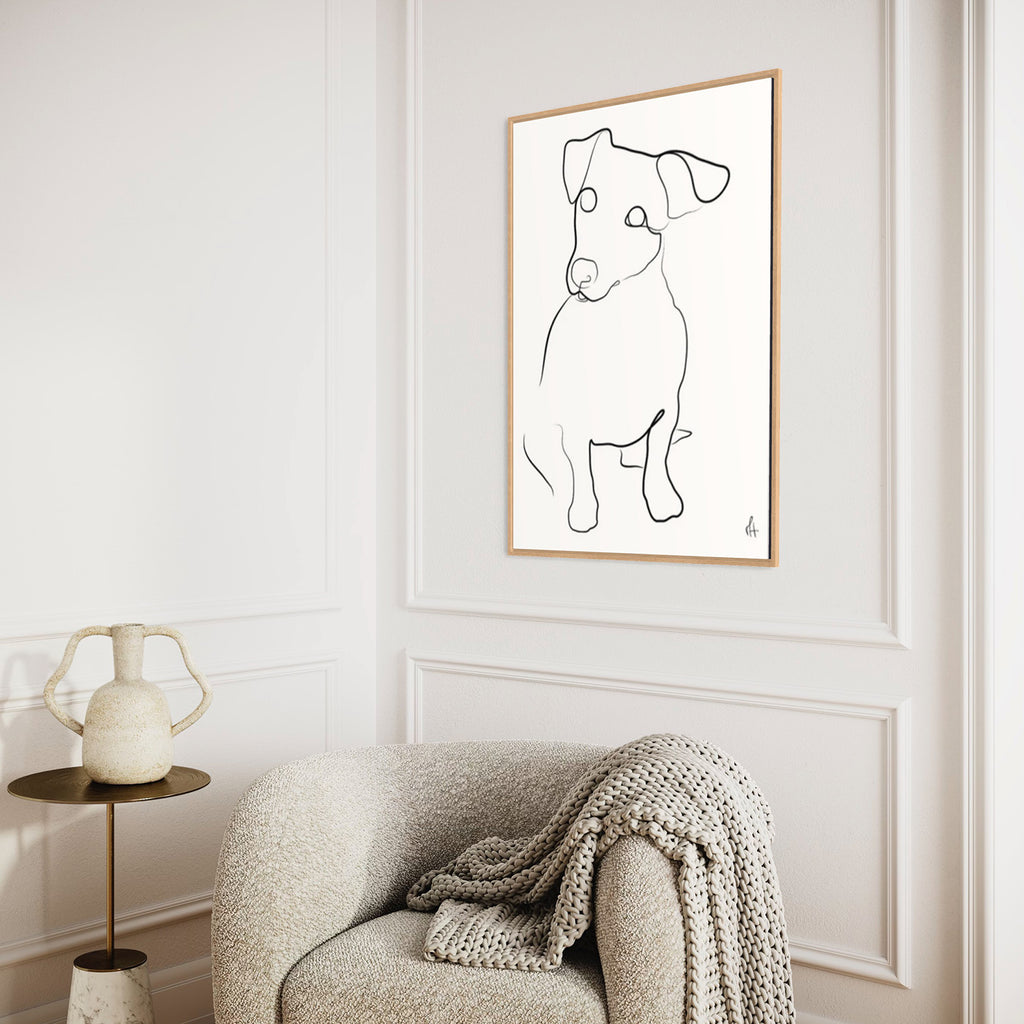 Chien kunstplakat i læsehjørnet