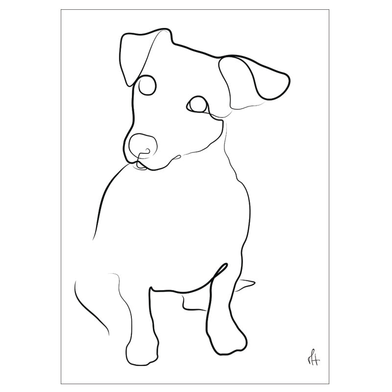 Chien kunstplakat af Mette Handberg