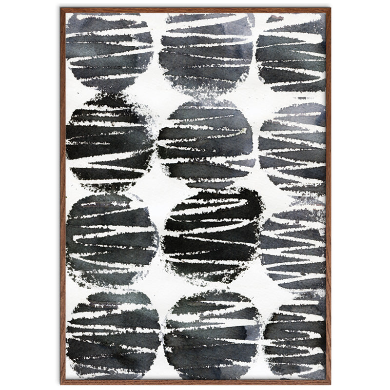 Circular kunstplakat i dark oak ramme – af Mette Handberg
