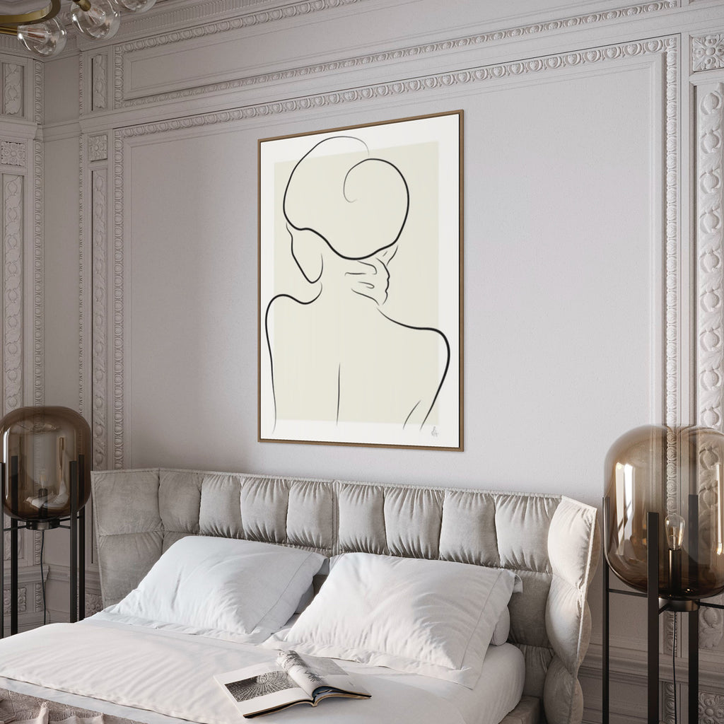 Embracing Silhouette kunstplakat i soveværelset