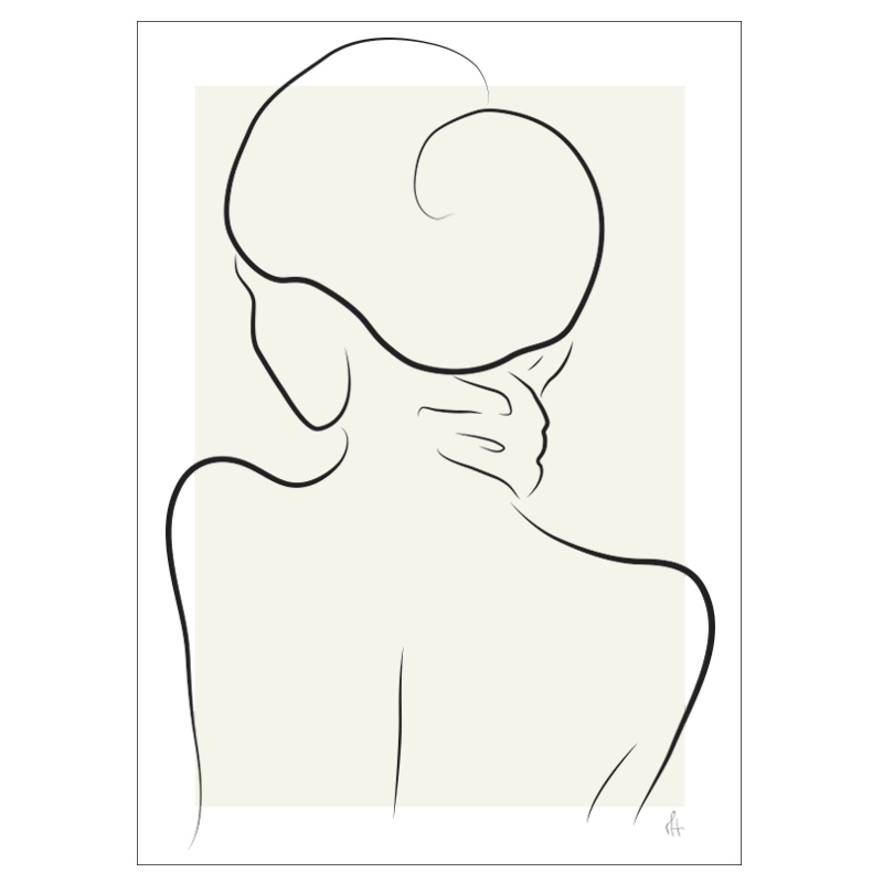 Embracing Silhouette kunstplakat af Mette Handberg