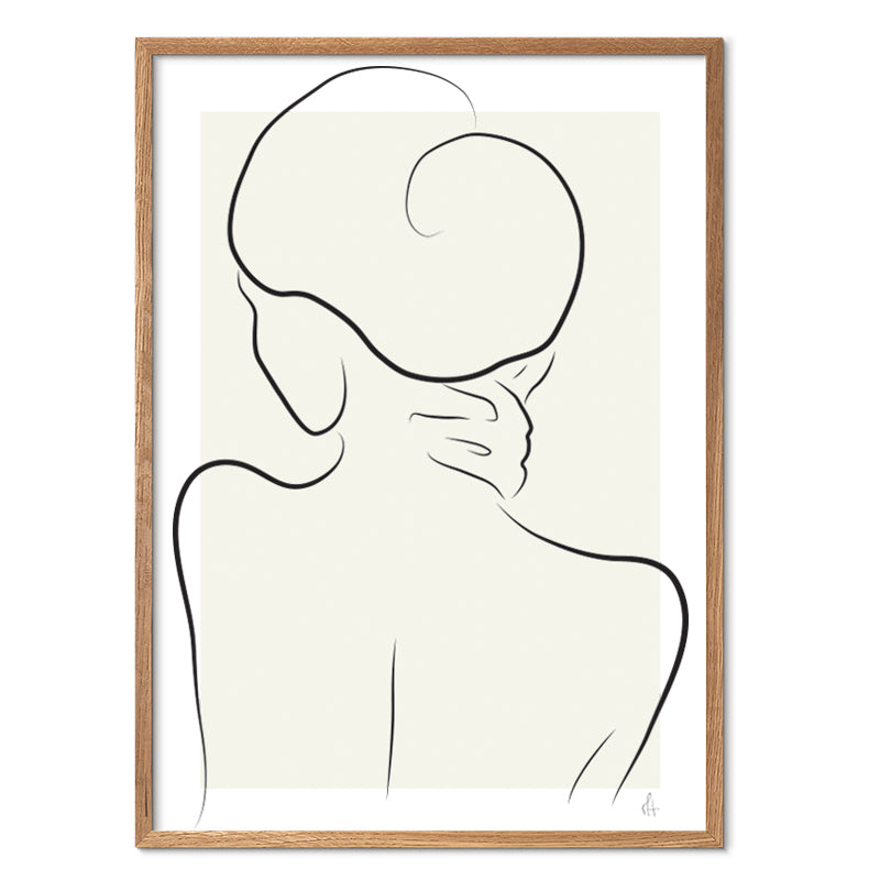 Embracing Silhouette kunstplakat med egeramme