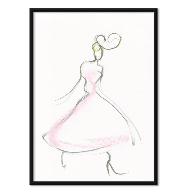 Fashionable 5 Minutes kunstplakat i sort aluminumsramme