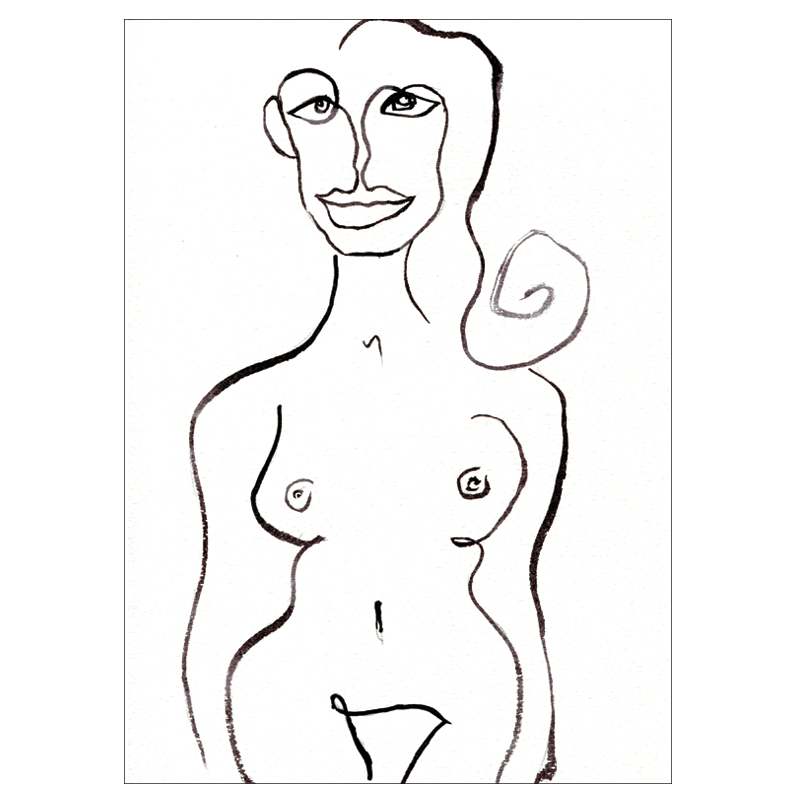 Female Nude kunstplakat af Mette Handberg