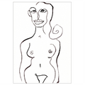 Female Nude kunstplakat af Mette Handberg