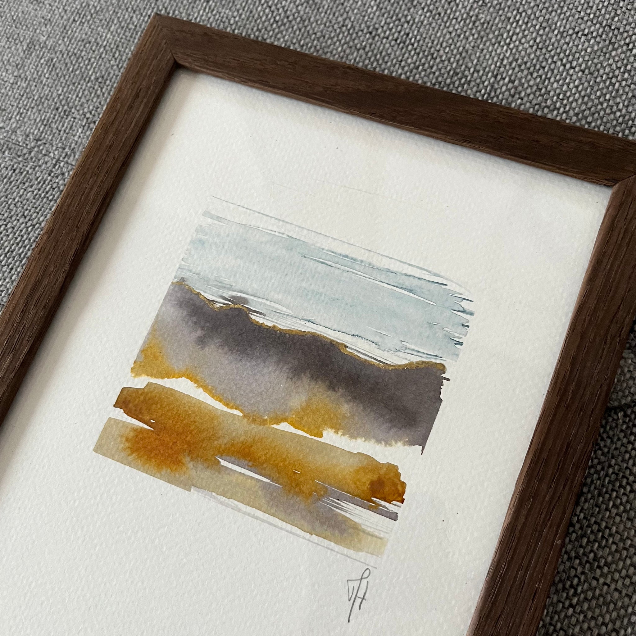 Golden Land A5 original af Mette Handberg