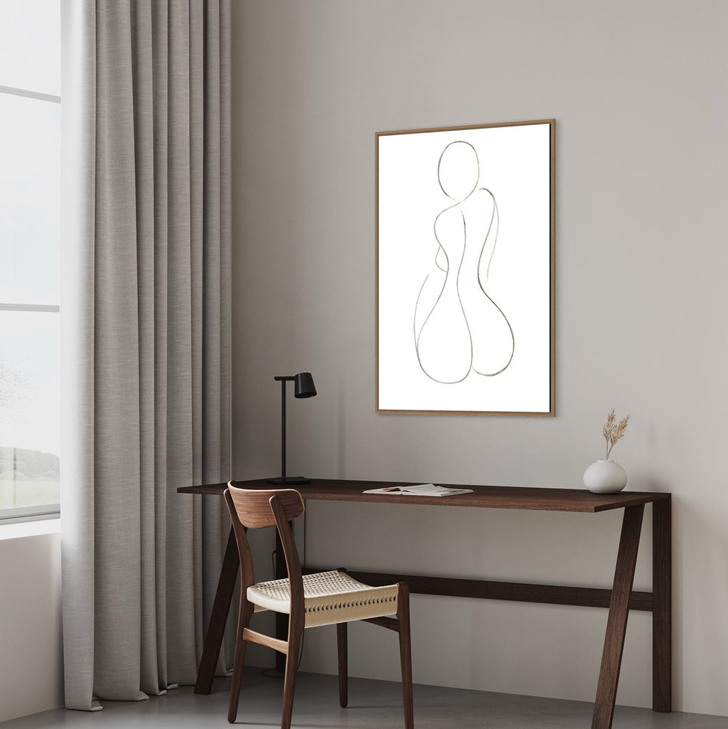Hourglass Silhouette kunstplakat på kontoret