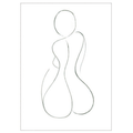 Hourglass Silhouette kunstplakat af Mette Handberg