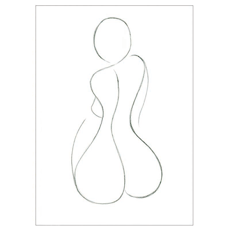 Hourglass Silhouette kunstplakat af Mette Handberg