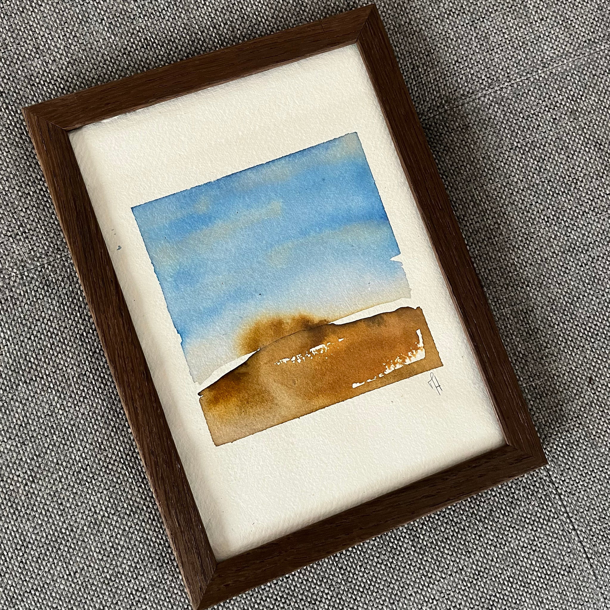 Landscape A5 Original – detalje af maleri af Mette Handberg