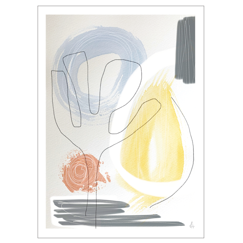 Light Abstract kunstplakat af Mette Handberg
