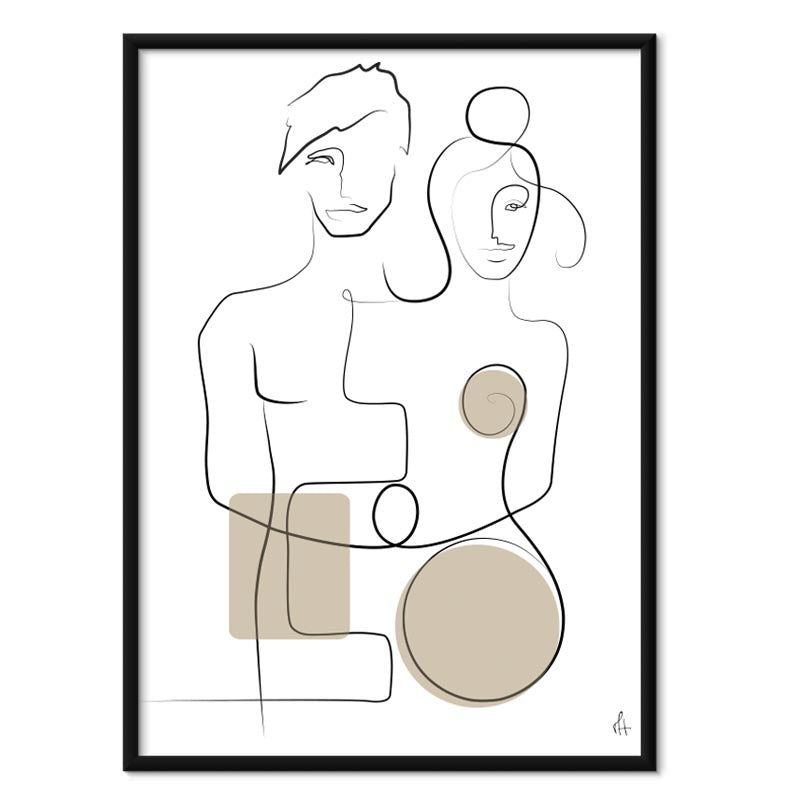 Lovers kunstplakat i sprt aluminium ramme