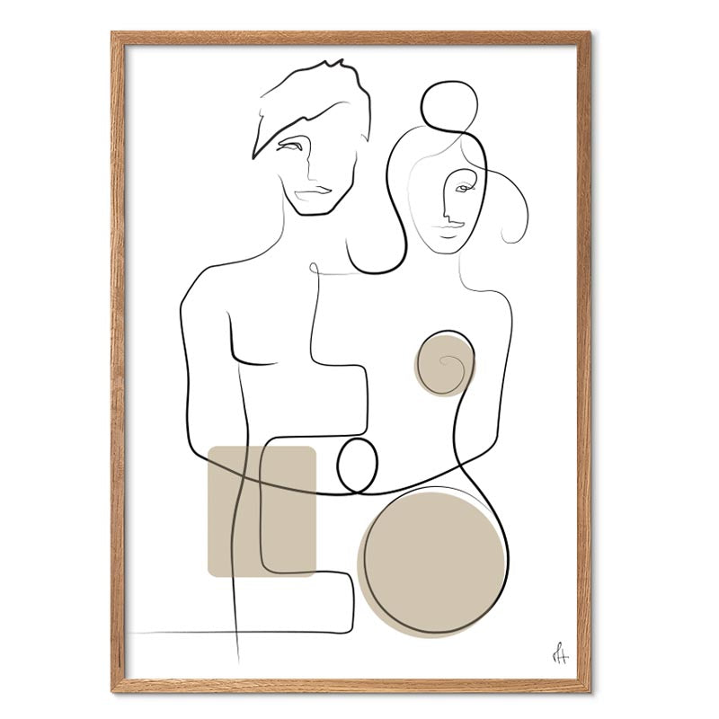 Lovers kunstplakat i egeramme