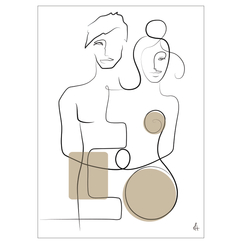Lovers kunstplakat af Mette Handberg