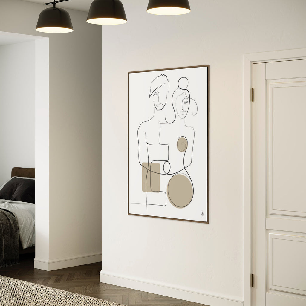 Lovers kunstplakat i soveværelse