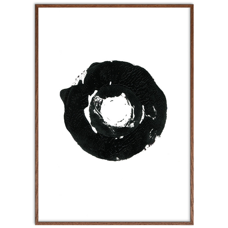 New Circle kunstplakat i dark oak ramme – af Mette Handberg