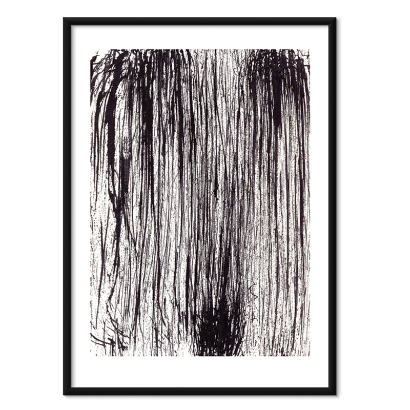 Nordic Abstract kunstplakat i sort aluminiumsramme – af Mette Handberg
