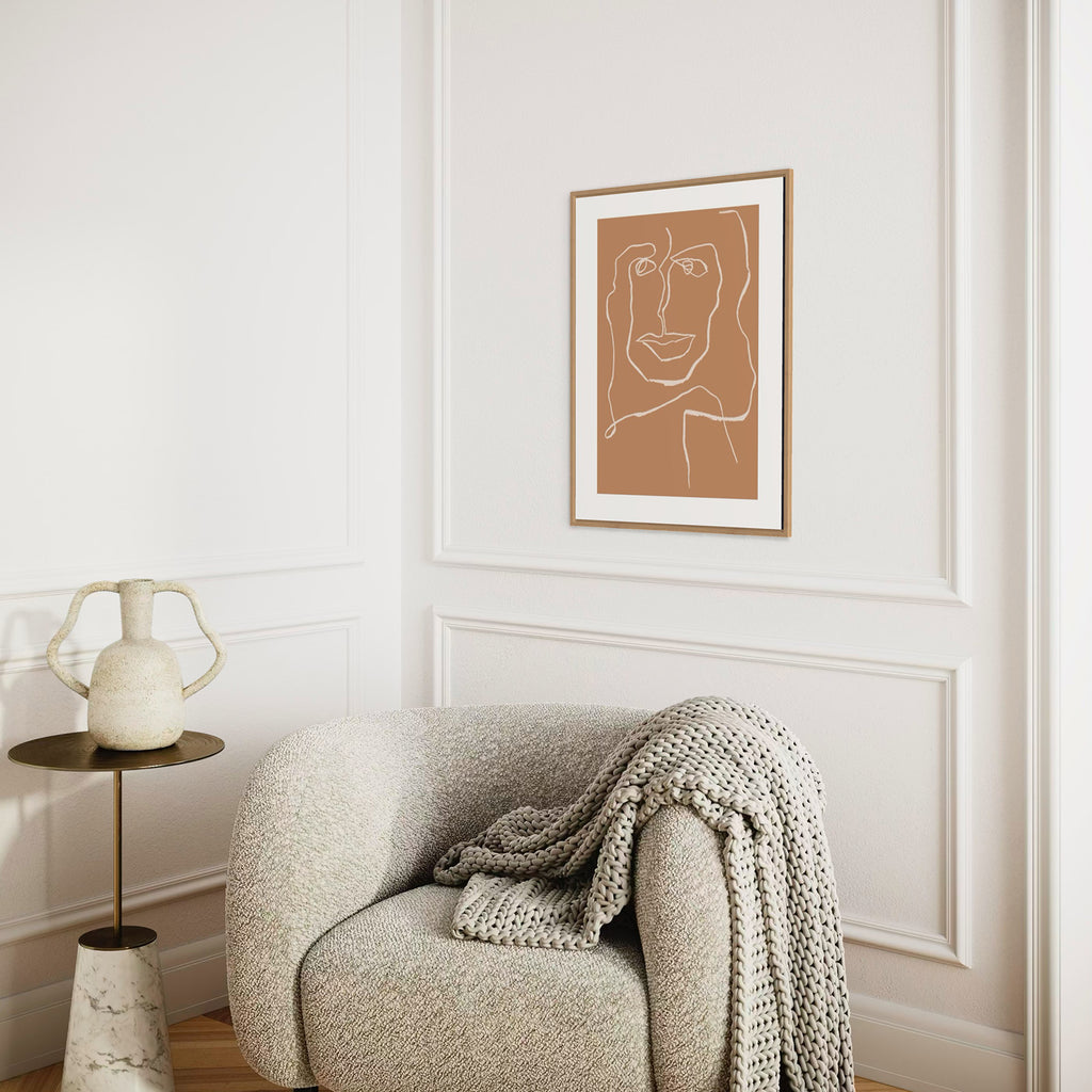 One Line Female Rose Limited Edition – styling i hjemmet, kunstplakat af Mette Handberg