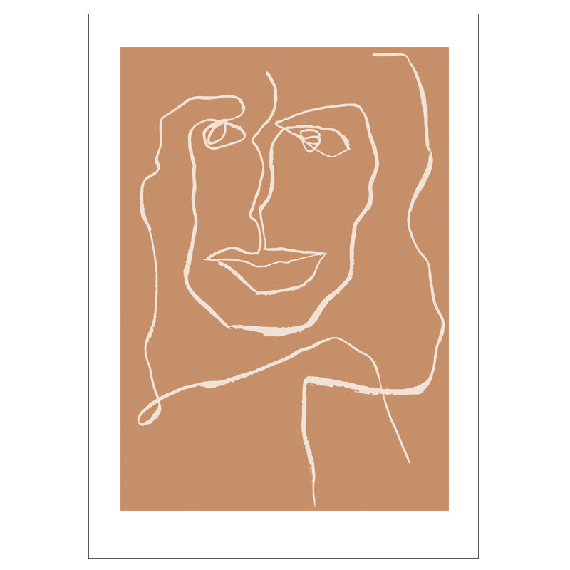 Limited Edition kunstplakat – One Line Female Rose, stregtegning af Mette Handberg