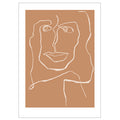 Limited Edition kunstplakat – One Line Female Rose, stregtegning af Mette Handberg