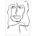 One Line Female kunstplakat af Mette Handberg