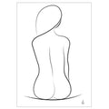 One Line Silhouette kunstplakat af Mette Handberg