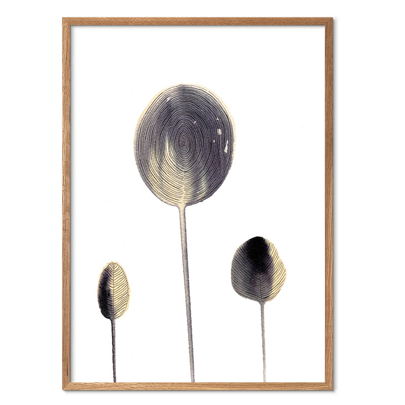 Organic Beige kunstplakat i egeramme – af Mette Handberg