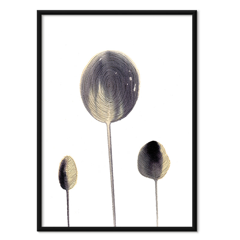 Organic Beige kunstplakat i sort aluminiumsramme – af Mette Handberg