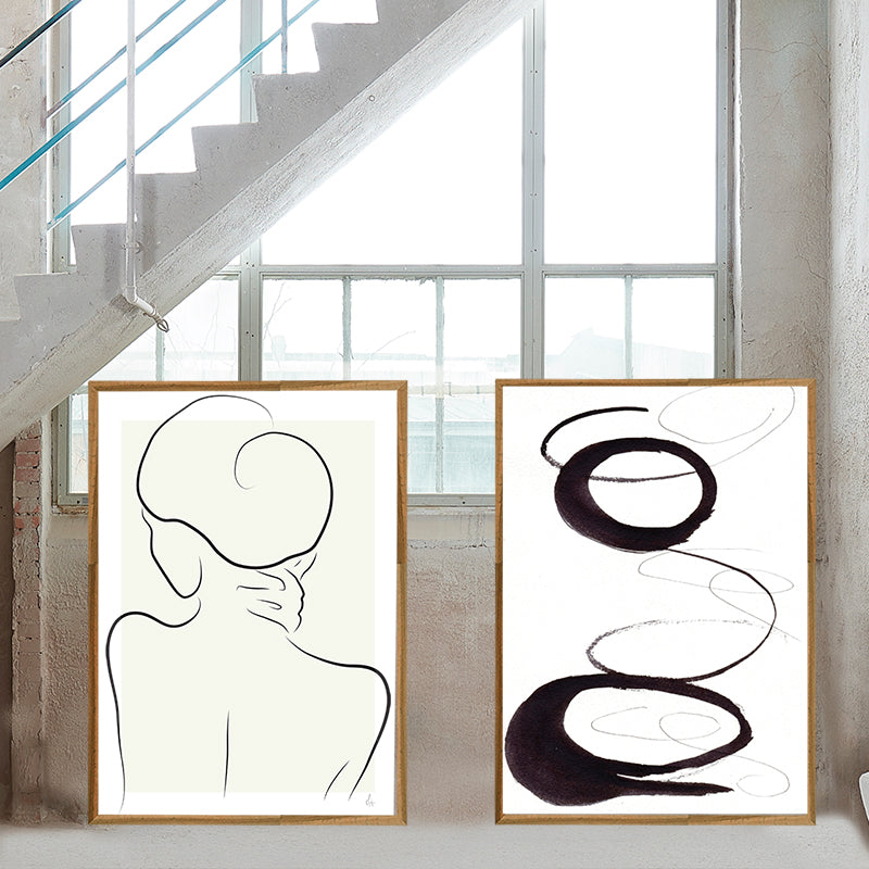 Scribbles 1 kunstplakat – interiørstyling af Mette Handberg