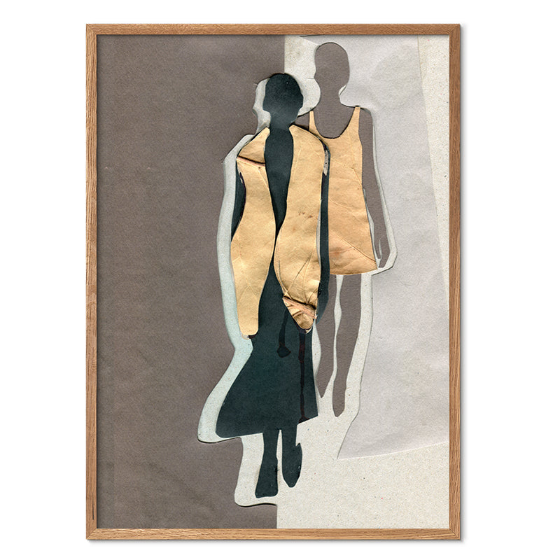 Silhouettes kunstplakat i egeramme