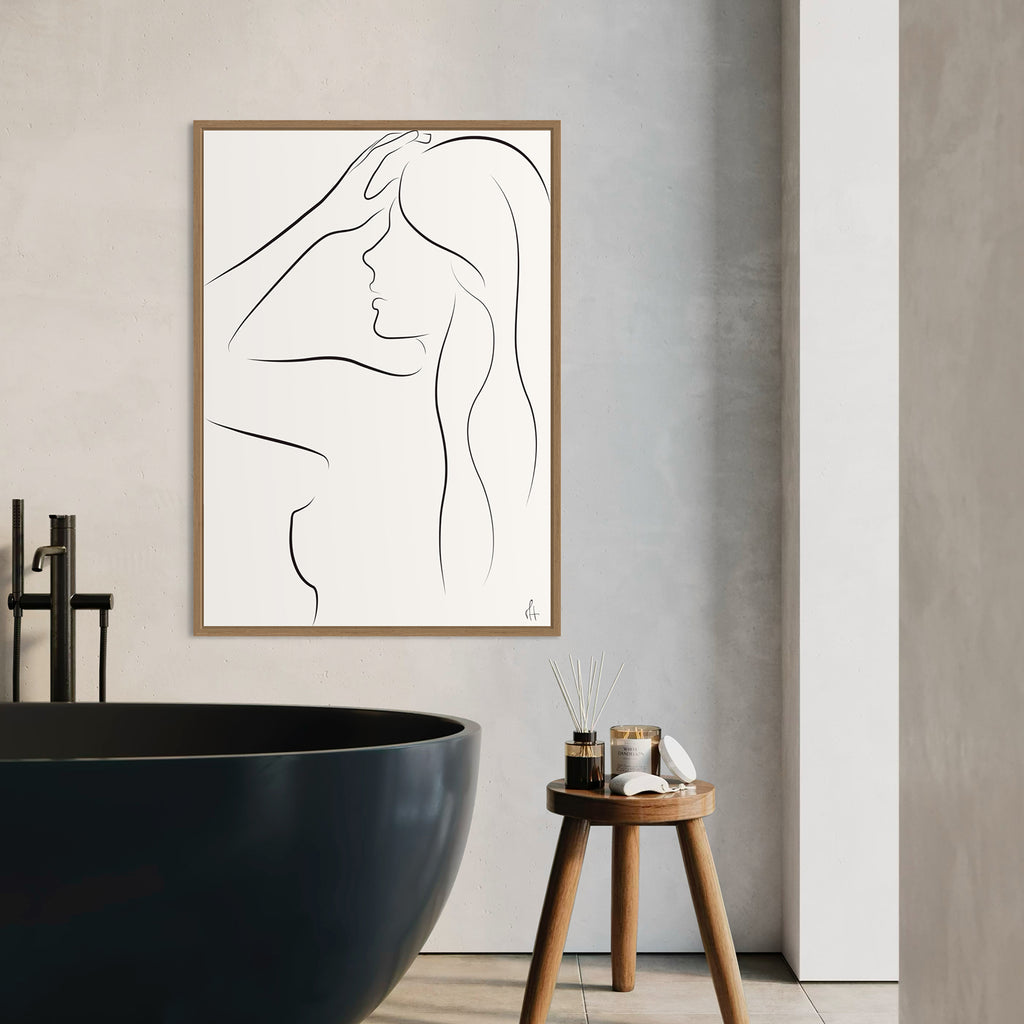  Simple Silhouette kunstplakat i spa omgivelser