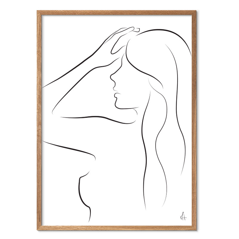  Simple Silhouette kunstplakat i egeramme