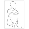 Sitting Silhouette kunstplakat af Mette Handberg