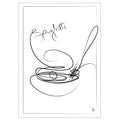  Spaghetti kunstplakat af Mette Handberg