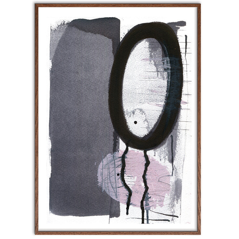 Stability i dark oak ramme – Limited Edition kunstplakat af Mette Handberg
