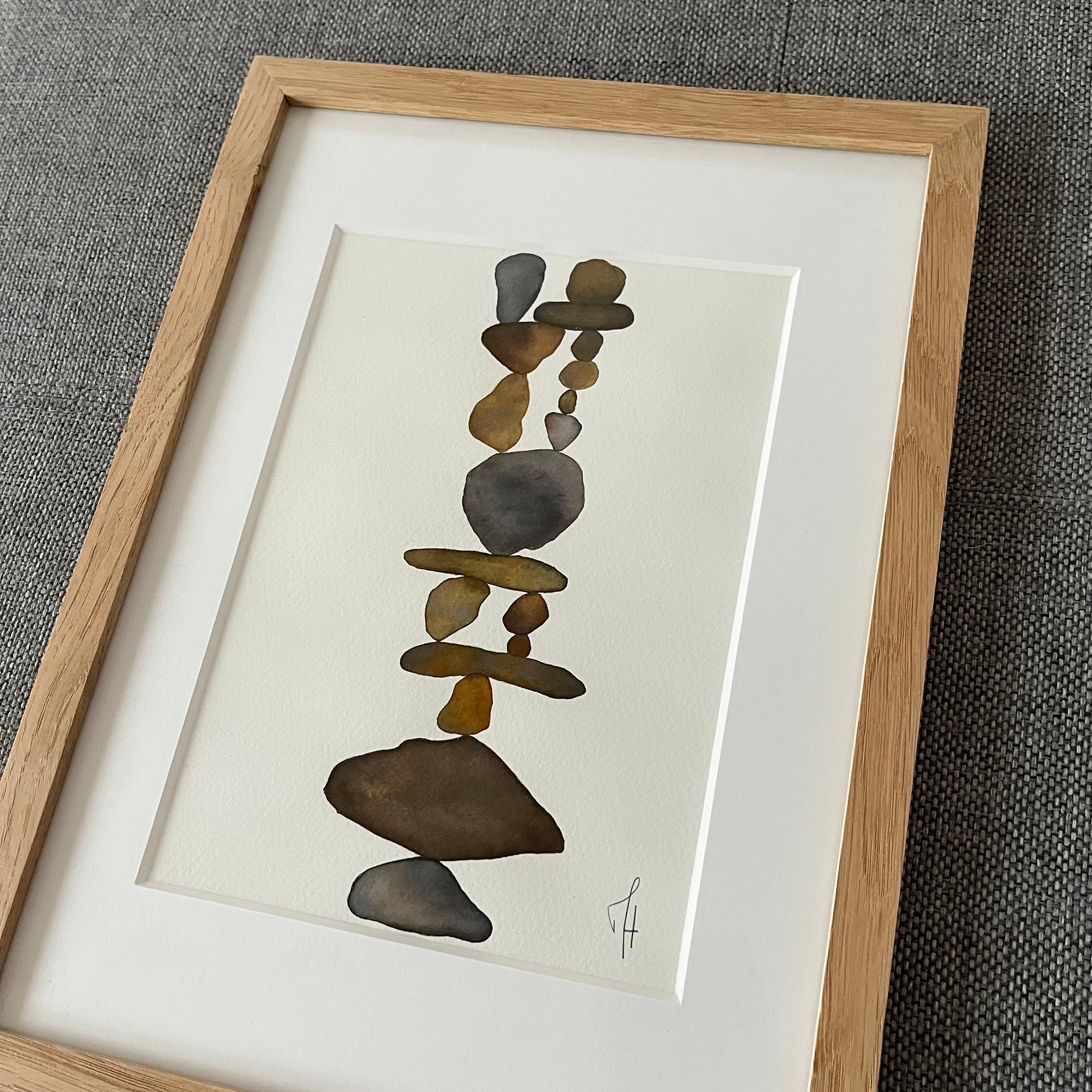 Stacked Stones Original – interiørstyling, maleri af Mette Handberg