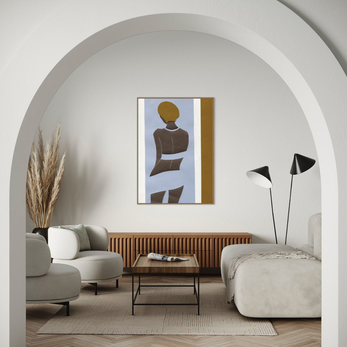 Standing Girl kunstplakat i stuen