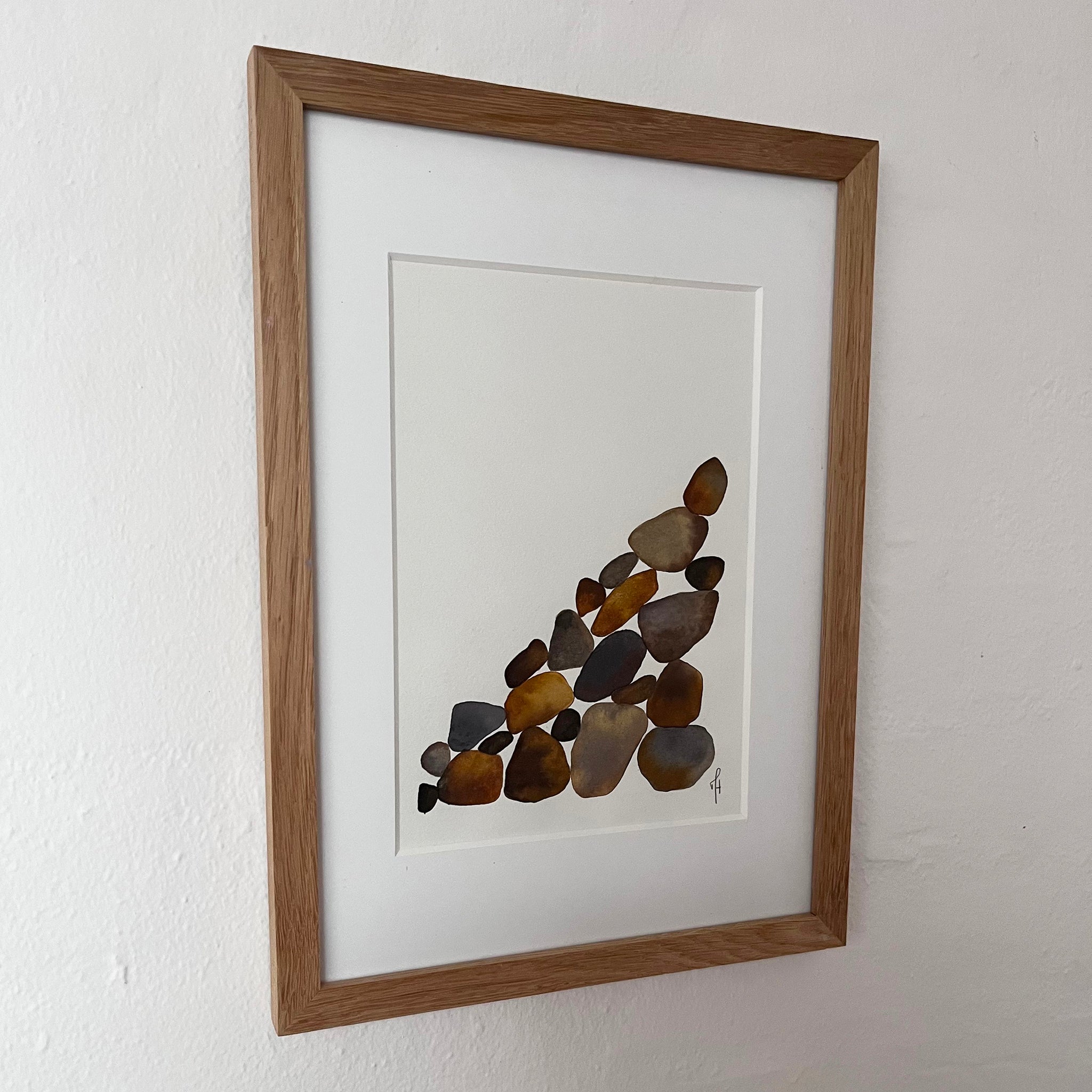 Stones in Balance Original – interiørstyling, maleri af Mette Handberg
