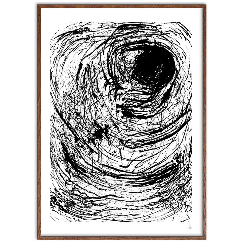 The Eye kunstplakat i dark oak ramme – af Mette Handberg